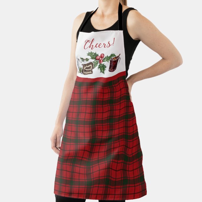 MacDonald Sleet Modern Original Tartan Christmas Apron (Insitu)