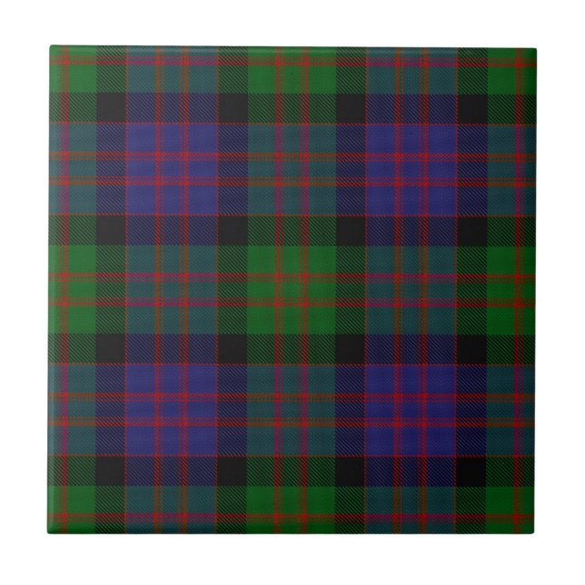 MacDonald Tartan Ceramic Tile (Front)