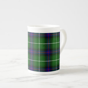 MacDonald tartan green blue plaid Bone China Mug