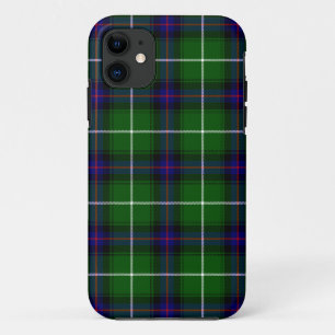 MacDonald tartan green blue plaid iPhone 11 Case