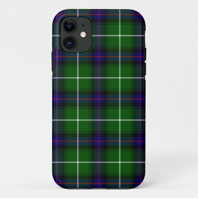 MacDonald tartan green blue plaid Case-Mate iPhone Case (Back)