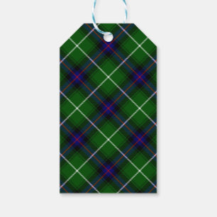 MacDonald tartan green blue plaid Gift Tags