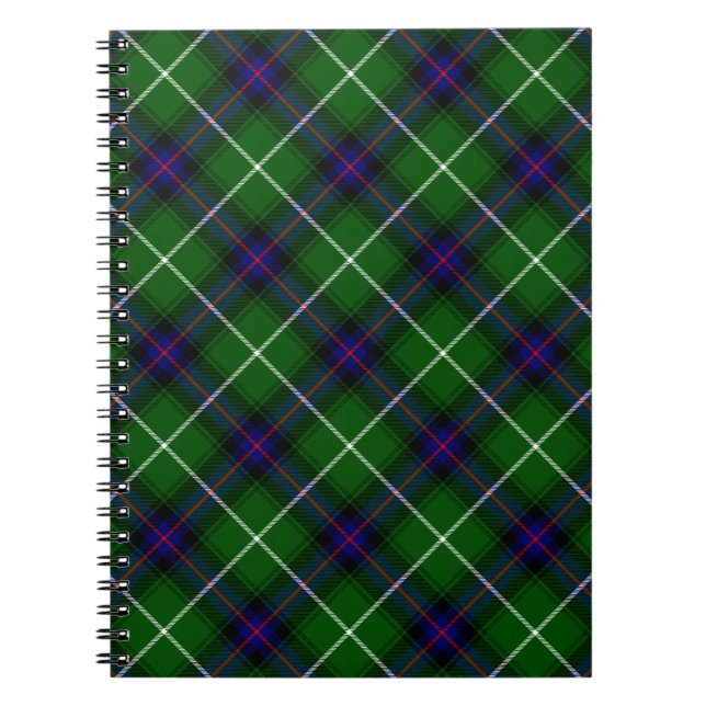 MacDonald tartan green blue plaid Notebook (Front)