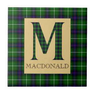 MacDonald Tartan Monogram M Ceramic Tile