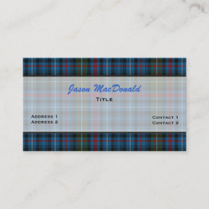 MacDonald Tartan Plaid Custom Business Card
