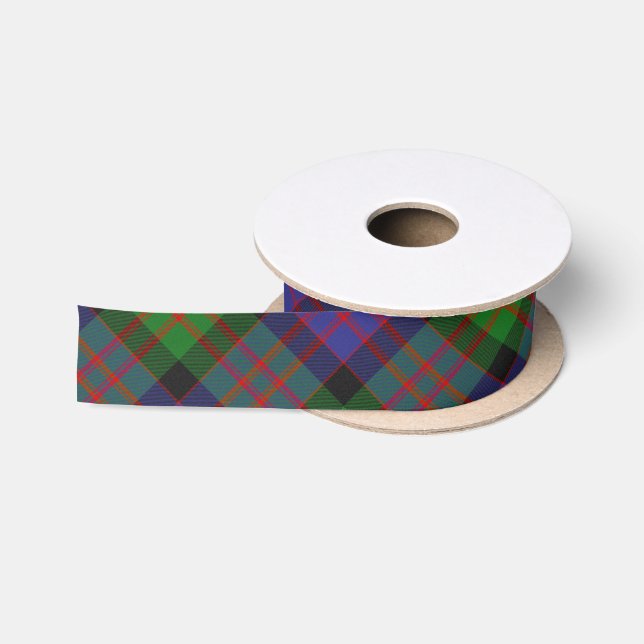 MacDonald Tartan Plaid Pattern Plaid Big Satin Ribbon (Spool)