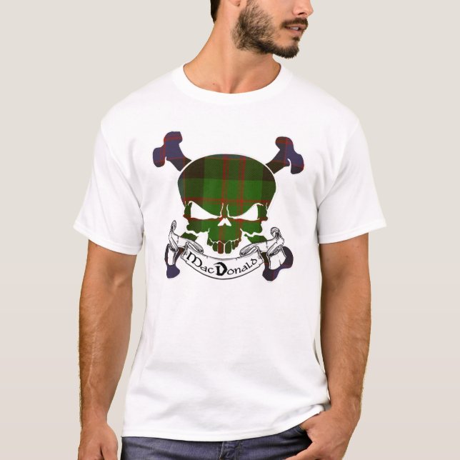 MacDonald Tartan Skull T-Shirt (Front)