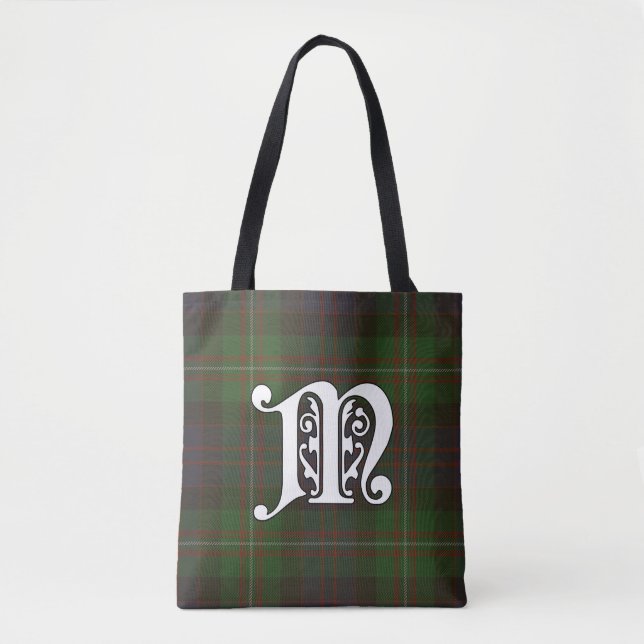 MacDonell Clan Tartan Monogram Tote Bag (Front)