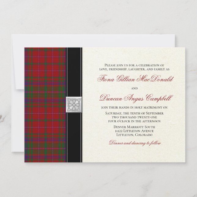 MacDougal MacDougall Tartan Wedding Invitation (Front)