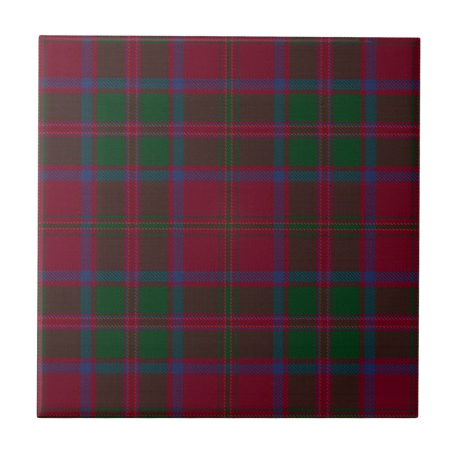 MacDougall Clan Origineux Tartan Plaid Pattern Ceramic Tile (Front)