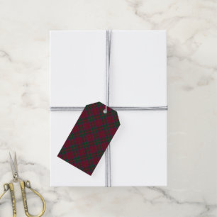 MacDougall Clan Origineux Vibrant Red Plaid Gift Tags