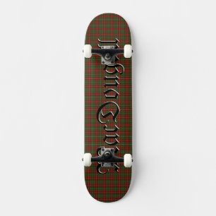 MacDougall Modern Clan Tartan Plaid Pattern Skateboard