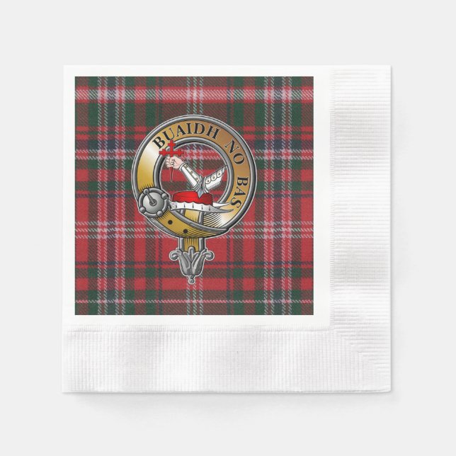 MacDougall Tartan & Badge Napkin (Front)