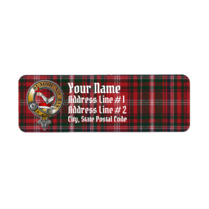 MacDougall Tartan & Badge Return Address Label