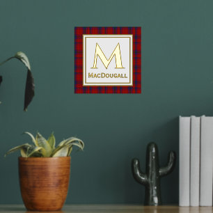 MacDougall Tartan Plaid Monogram Foil Prints