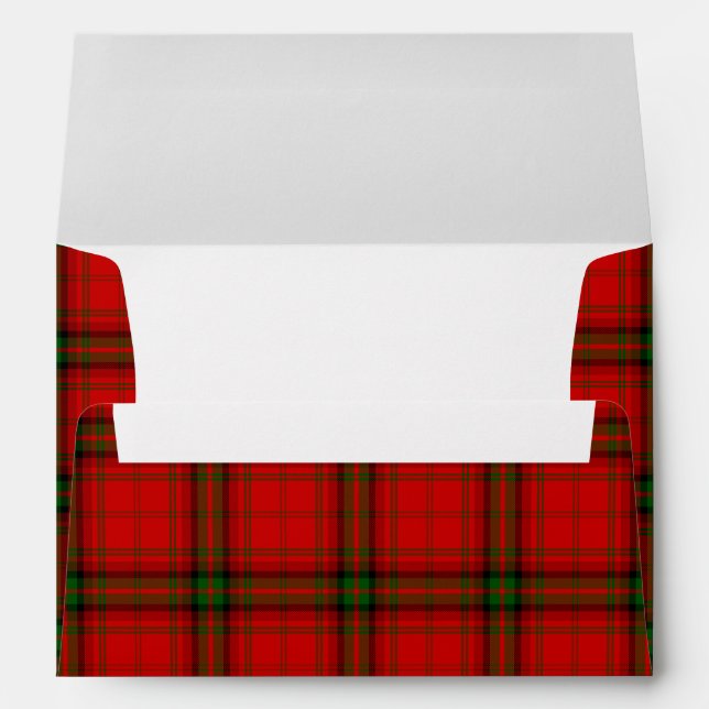 MacDougall tartan red green plaid Envelope (Back (Bottom))