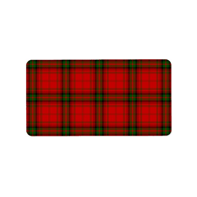 MacDougall tartan red green plaid Label (Front)