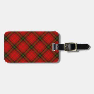 MacDougall tartan red green plaid Luggage Tag