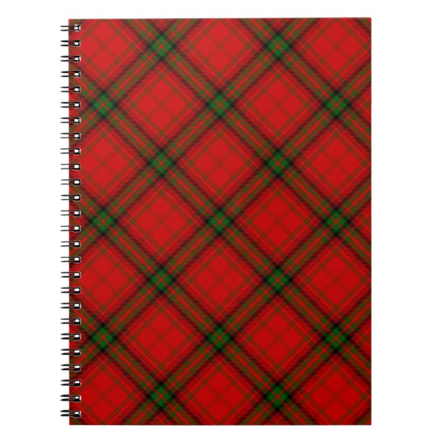 MacDougall tartan red green plaid Notebook (Front)