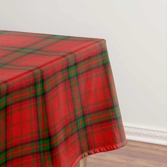 MacDougall tartan red green plaid Tablecloth (In Situ)