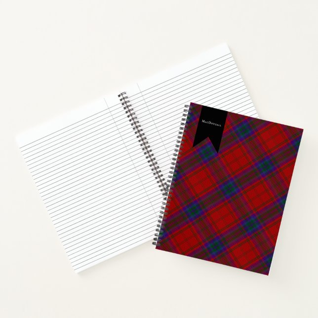 MacDougall Vestiarium Scoticum Red Plaid Notebook (Inside)