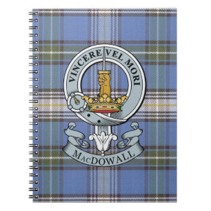 MacDowall Crest + Tartan Notebook