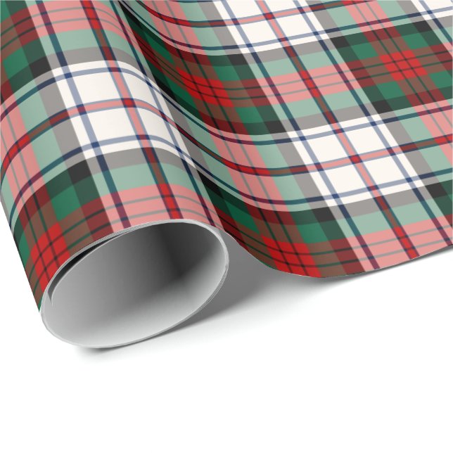 MacDuff Clan Dress Tartan Scottish Plaid Wrapping Paper (Roll Corner)