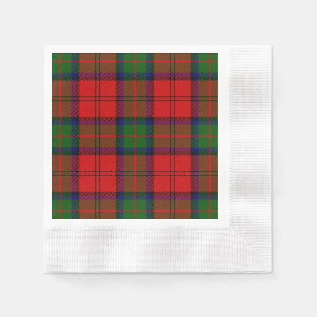 MacDuff tartan red green plaid Napkin (Front)