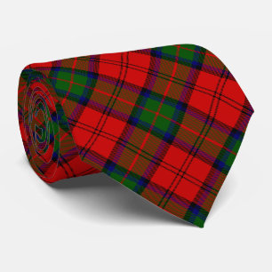 MacDuff tartan red green plaid Tie