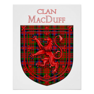 MacDuff Tartan Scottish Plaid Lion Rampant Poster