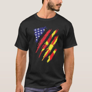 Macedonia American Grown Flag USA Patriot Heritage T-Shirt