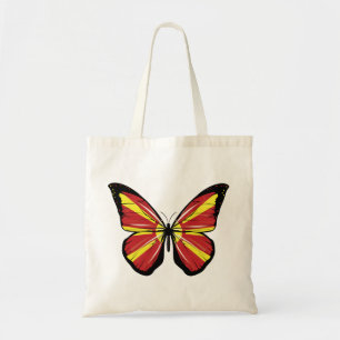 Macedonia Butterfly Flag Tote Bag