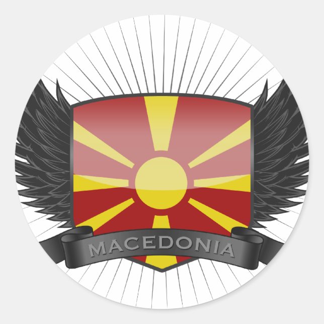 MACEDONIA CLASSIC ROUND STICKER (Front)