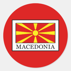Macedonia Classic Round Sticker