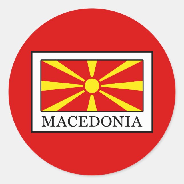 Macedonia Classic Round Sticker (Front)