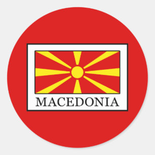 Macedonia Classic Round Sticker