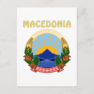 MACEDONIA Coat Of Arms Postcard