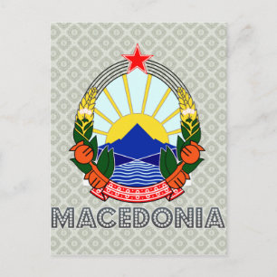 Macedonia Coat of Arms Postcard