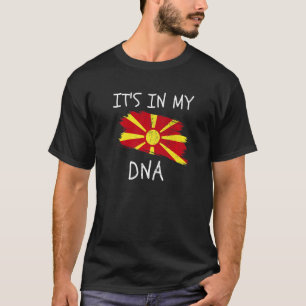 Macedonia Country Flag It's in my DNA Patriotic Ma T-Shirt
