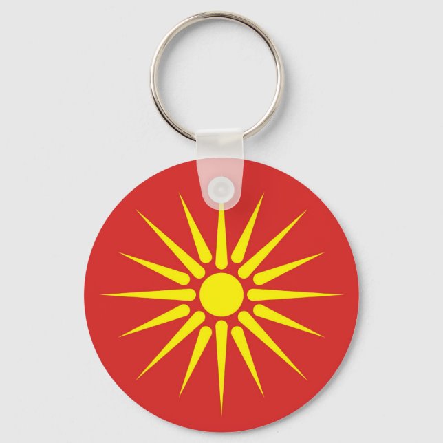 macedonia country old flag key ring (Front)
