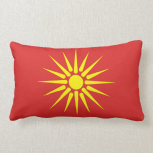 macedonia country old flag lumbar cushion