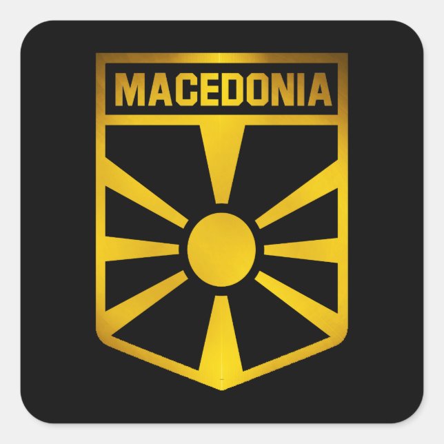 Macedonia Emblem Square Sticker (Front)