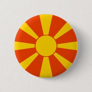 Macedonia Flag 6 Cm Round Badge