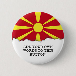 Macedonia Flag 6 Cm Round Badge