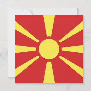 Macedonia Flag Emblem Card