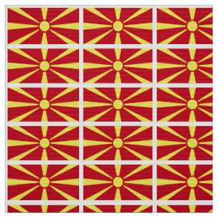 Macedonia Flag Fabric