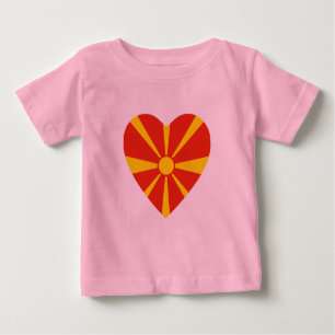 Macedonia Flag Heart T-Shirt