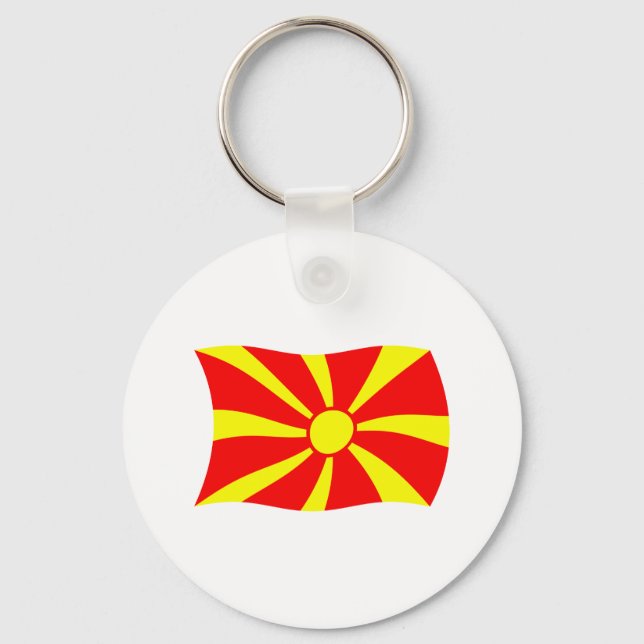 Macedonia Flag Keychain (Front)