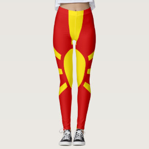 Macedonia flag leggings