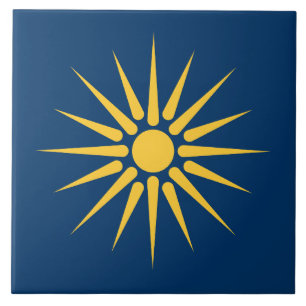 Macedonia Flag on Tile